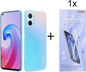 Hoesje Geschikt voor: Oppo A96 / A76 / A36 Silicone Transparant + 1X Tempered Glass Screenprotector - ZT Accessoires