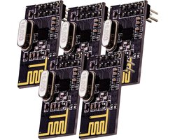 AZDelivery 5 x NRF24L01 met 2,4 GHz Draadloze Module compatibel met Arduino, ESP8266 en Raspberry Pi Inclusief E-Book!
