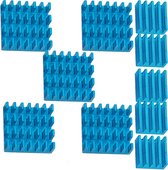 AZDelivery 5 x Set van 2 blauwe aluminium koellichamen passief compatibel met Raspberry Pi 3 met warmtegeleidende speciale kleeffolie