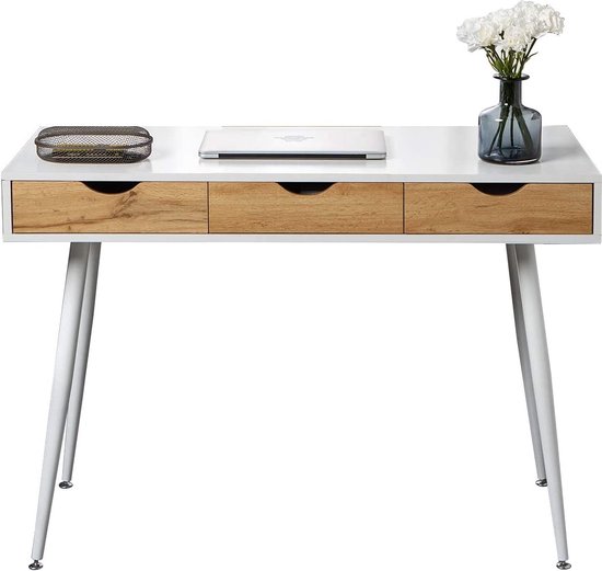 LIVINGSIGNS Bureau Table d'écriture avec tiroirs Petit bureau scandinave  Table... | bol
