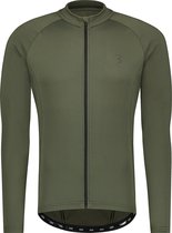 BBB Cycling Transition Fietsshirt Heren en Dames - Wielershirt met Lange Mouwen - 10-15 °C - Olijf Groen - Maat M - BBW-237