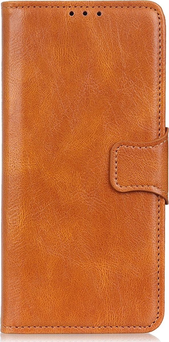 Mobigear Classy Telefoonhoesje geschikt voor Apple iPhone 14 Pro Max Hoesje Bookcase Portemonnee - Cognac