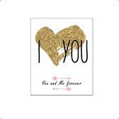 PosterDump - I love you / you and me forever - Baby / kinderkamer poster - Liefde / valentijn poster - 40x30cm