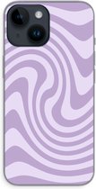 Case Company® - Hoesje geschikt voor iPhone 14 hoesje - Swirl Paars - Soft Cover Telefoonhoesje - Bescherming aan alle Kanten en Schermrand