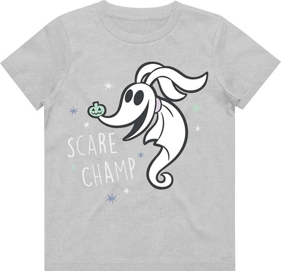Disney The Nightmare Before Christmas - Scare Champ Kinder T-shirt - Kids tm 10 jaar - Grijs