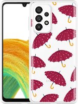 Hoesje Geschikt voor Samsung Galaxy A33 Paraplu's