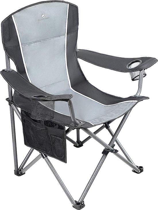 Chaise de camping pliante ALPHA CAMP avec portegobelets jusqu'à 160