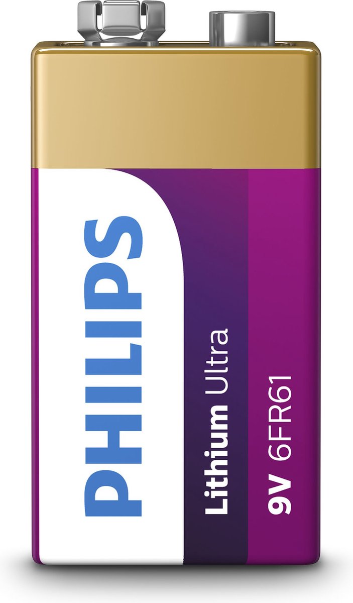 Desillusie Iedereen Achternaam Philips 9V Lithium Ultra Batterij - 1 stuk | bol.com