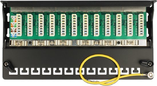 Delta Panneau de brassage FTP Cat. 7 noir 24 ports