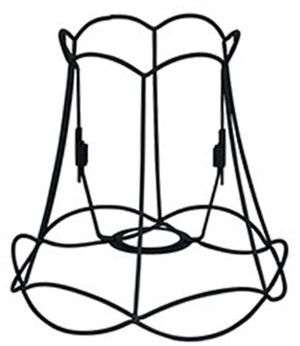 QAZQA granny frame - Retro Lampenkap - Ø 195 mm - Zwart -