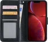 Hoes Geschikt voor iPhone 14 Plus Hoesje Book Case Hoes Flip Cover Wallet Bookcase - Zwart