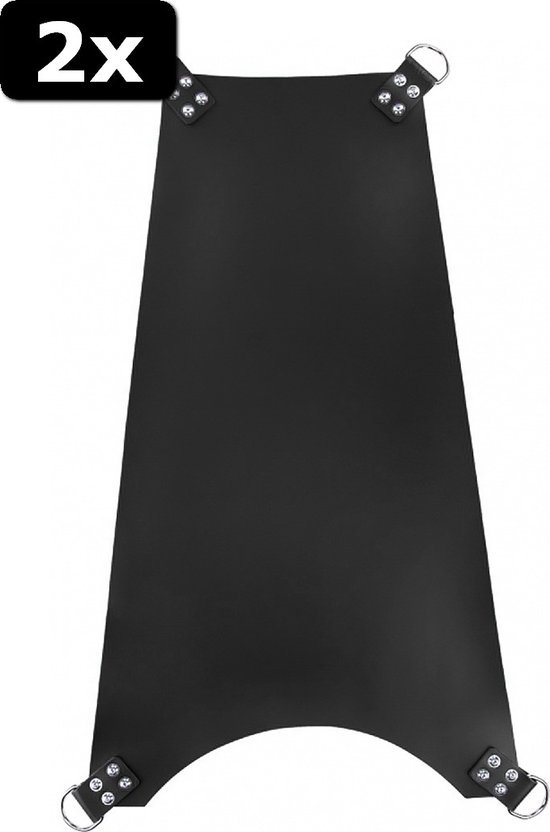 2x Adjusted Leather sling 4 points Black