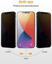 LuxeBass Privacy Screenprotector geschikt voor Apple iPhone 13 - Bescherming tegen meekijkers - glas scherm - bescherming