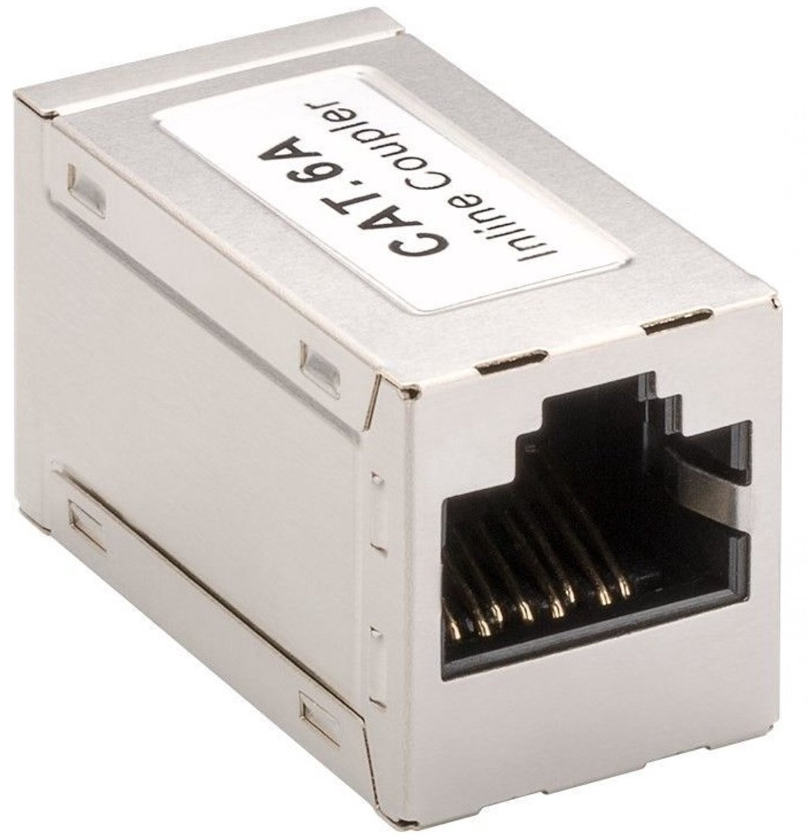Premium STP CAT6a Gigabit RJ45 koppelstuk / metaal