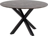 Eettafel Ø 120 cm Kesia Marmer Bruin