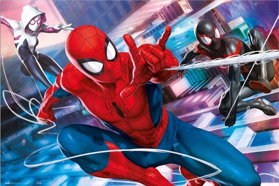 Grupo Erik Marvel Spider-Man Peter, Miles & Gwen Affiche - 91.5x61.0cm
