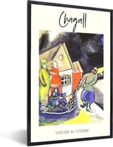 Fotolijst incl. Poster - Winter in Vitebsk - Chagall - Oude meesters - 40x60 cm - Posterlijst