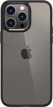 Apple iPhone 14 Pro Max Hoesje - Spigen - Ultra Hybrid Serie - Hard Kunststof Backcover - Transparant / Zwart - Hoesje Geschikt Voor Apple iPhone 14 Pro Max