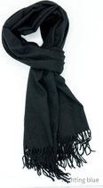 Sjaal - unisex - 30 % Cashmere - zwart - extra dik - wol  - extra warm - damessjaal - herensjaal - kado vrouw - kado man -