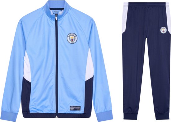 Foto: Manchester city trainingspak kids maat 140 voetbal trainingspak kinderen blauw