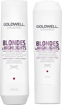 Goldwell Dualsenses Blondes & Highlights Anti-Yellow Shampoo 250ml + Conditioner 200ml