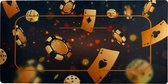 Poker mat casino - Pokermat - Pokerkleed - Poker mat - Poker tafel - Poker kleed - Poker - Game mat - Rubber - 160 x 80cm - Antislip - Puzzelmat - Speelmat - Poker speelmat - Cave & Garden