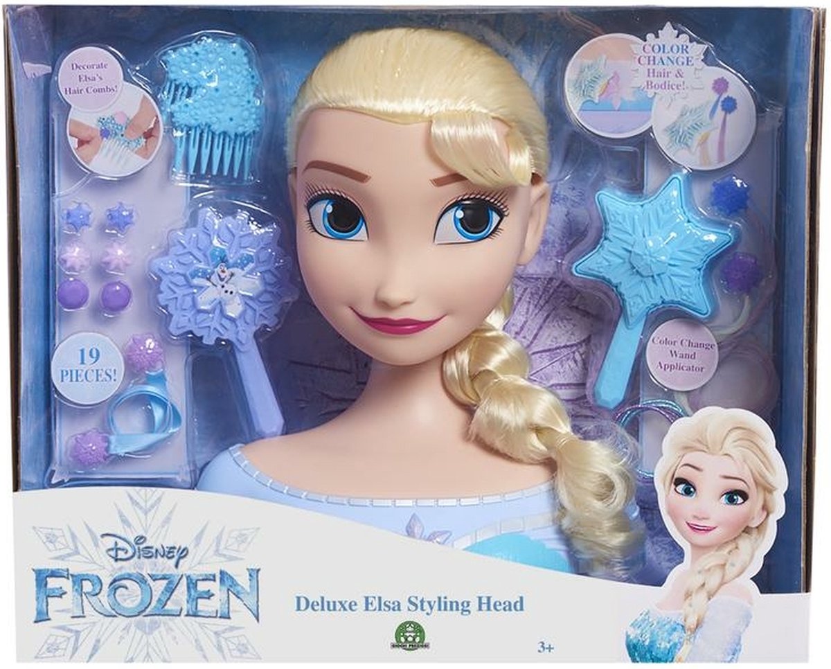 Disney Frozen Just Play Deluxe Elsa The Snow Queen Cabeza De Peinado De 17  Piezas | nadlan-mevorah.co.il