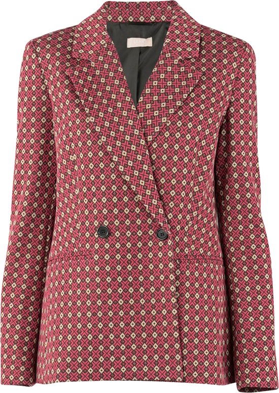 Liu Jo Blazer Donna Monopetto In Cady Bianco - Giacca Con Revers E Tasche, 88% Poliestere 12% Elastan