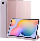 Phreeze Tri-Fold Case - Geschikt voor Samsung Galaxy Tablet S6 Lite (2020/2021/2022) Hoes - Hoesje met Ingebouwde Standaard en Pen Houder - Rosé Goud