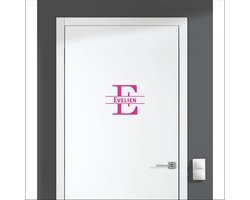 Deursticker Met Naam -  Evelien - Roze