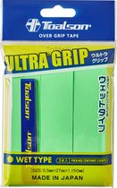 Toalson Ultra Overgrip Groen - Tennis Padel - 3 Stuks
