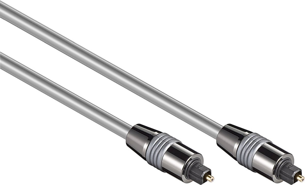 Digitale optische Toslink audio kabel - 6mm / zilver - 10 meter