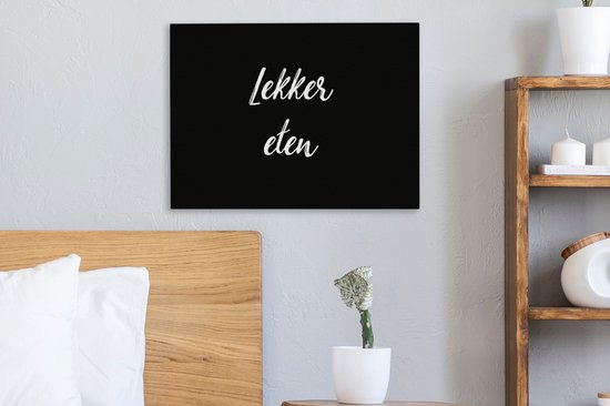 Peinture sur toile Citations - Nourriture - Dictons - Bonne nourriture - 40x30 cm - Décoration murale