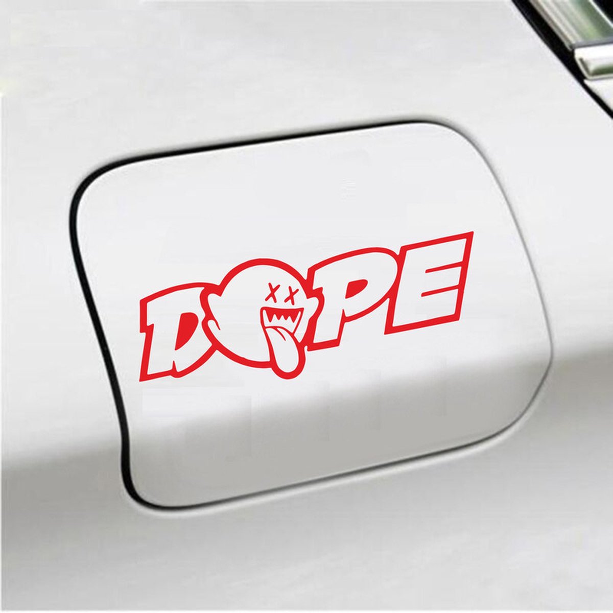 Bumpersticker - Dope - 7 X 20 - Rood