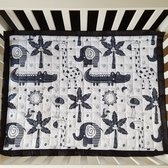 Boxkleed 75x95 zwart wit dieren Liefboefje - baby boxkleed - boxkleden - 30+ designs - BEPERKTE VOORRAAD OP=OP