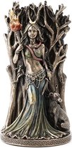 Griekse Godin van Magie Hecate - Gebronsd beeldje - Veronese Design -(hxbxd) ca. 21cm x 11cm  X 8cm
