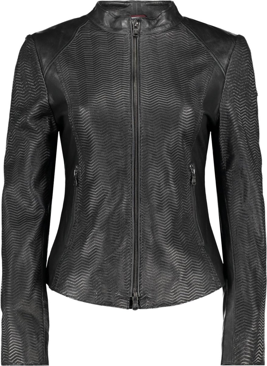 Donders Jas Leather Jacket 57477 Black Dames Maat - 44
