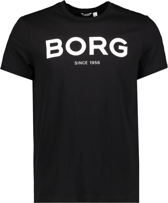 Björn Borg BB Logo Leisure -  T-Shirt - Tee- Top - Heren - Maat XL - Zwart