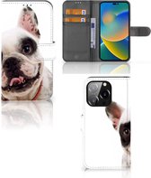 GSM Hoesje iPhone 14 Pro Bookstyle Case Franse Bulldog