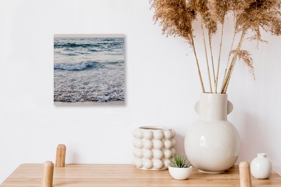 Toile Peinture Mer - Plage - Eté - 20x20 cm - Décoration murale