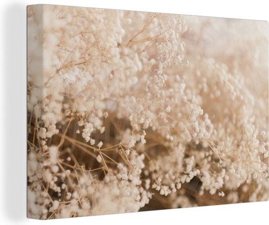 Peinture sur Toile Herbe de Pampa - Plante - Nature - 90x60 cm - Décoration murale