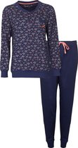 Tenderness Dames Pyjama - Katoen - Blauw - Maat XL