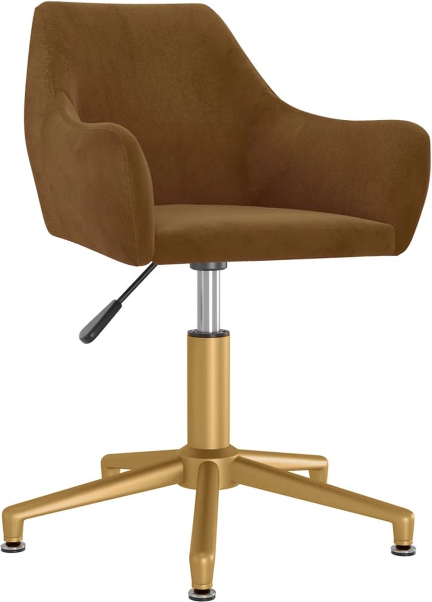Prolenta Premium - Kantoorstoel draaibaar fluweel bruin