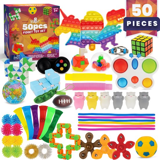 Babyfi ® - Pack de Toys Fidget Multifonctionnels - 50 Pièces - Jouet Pop It  Fidget 