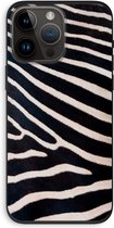 Case Company® - Hoesje geschikt voor iPhone 14 Pro Max hoesje - Zebra - Biologisch Afbreekbaar Telefoonhoesje - Bescherming alle Kanten en Schermrand