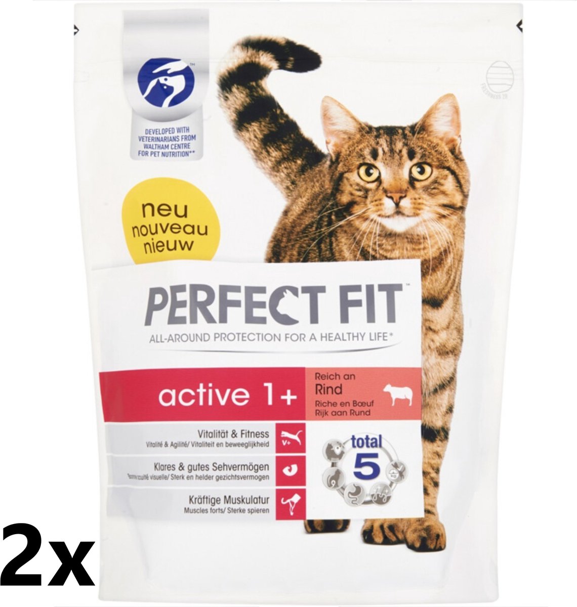 Perfect Fit Perfect Fit - Droogvoer - Active Rund - 2x750g