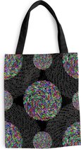 Sac bandoulière - Sac de plage - Shopper Rainbow - Design - Cercle - Motifs - 40x50 cm - Sac en coton