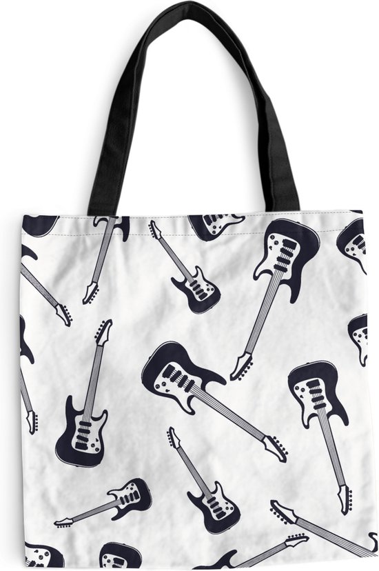 Sac Bandoulière MuchoWow® - Sac Plage - Shopper Ado - Guitare - Musique - Motifs - 45x45 cm - Sac Coton