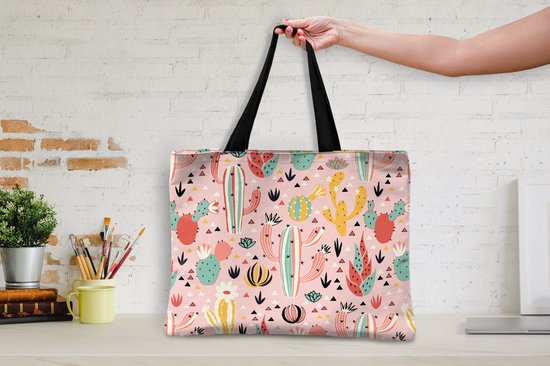 Sac Bandoulière - Sac De Plage - Shopper Plantes - Motifs - Cactus - 50x40 cm - Sac Coton