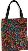 Sac bandoulière - Sac de plage - Shopper Boho - Motifs - Abstrait - Flora - 40x50 cm - Sac en coton